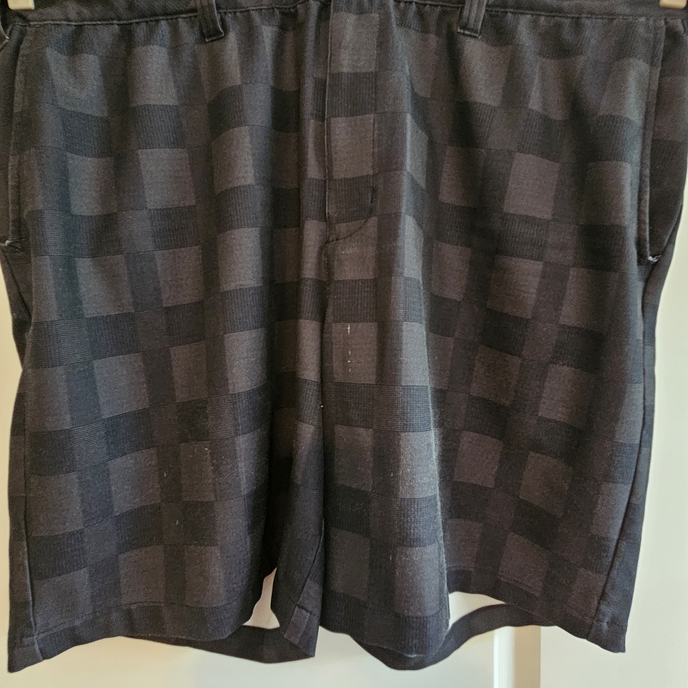 Reebok Plaid Black and Gray Shorts